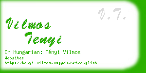 vilmos tenyi business card